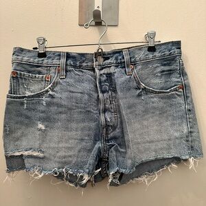 Levi 501 denim cut offs